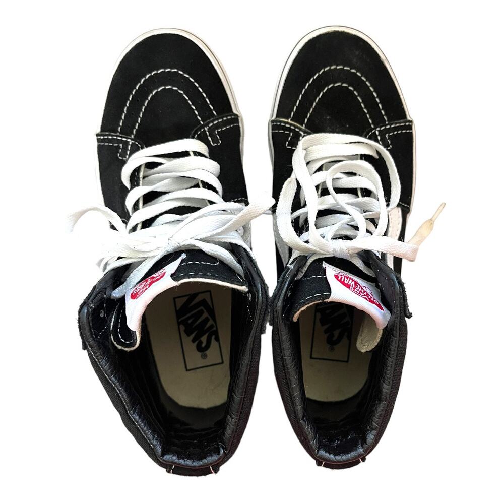 Vans Old Skool Canvas Hi Top sk8-hi shoes Black White Men 4.5 women 6 - Picture 8 of 8